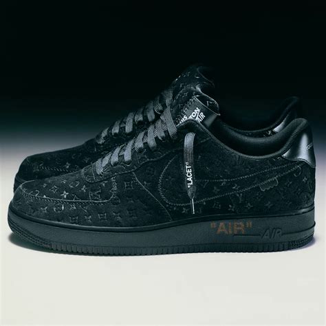 lv air force 1 black|black lv af1.